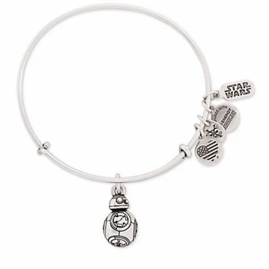 Alex And Ani * | Best Sale Disney Alex And Ani Bracelet Star Wars Bb-8 Silver