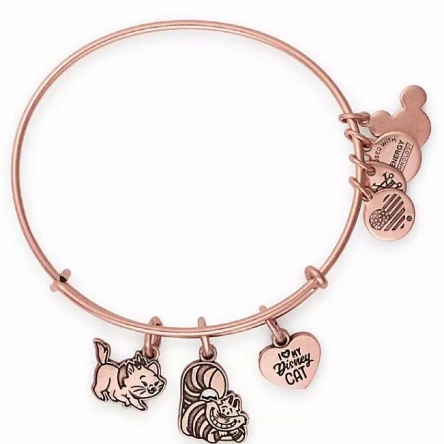 Alex And Ani * | Best Deal Disney Alex & Ani Bracelet Disney Cats Bangle