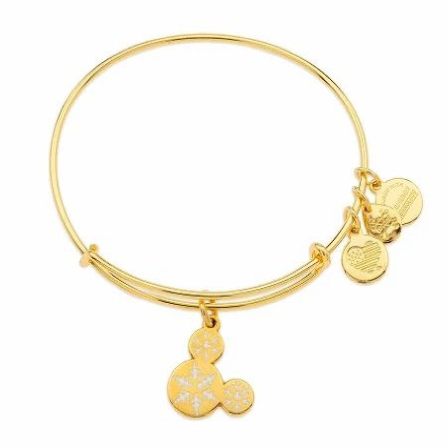 Alex And Ani * | Best Reviews Of Disney Alex And Ani Bracelet Mickey Snowflake Icon Gold