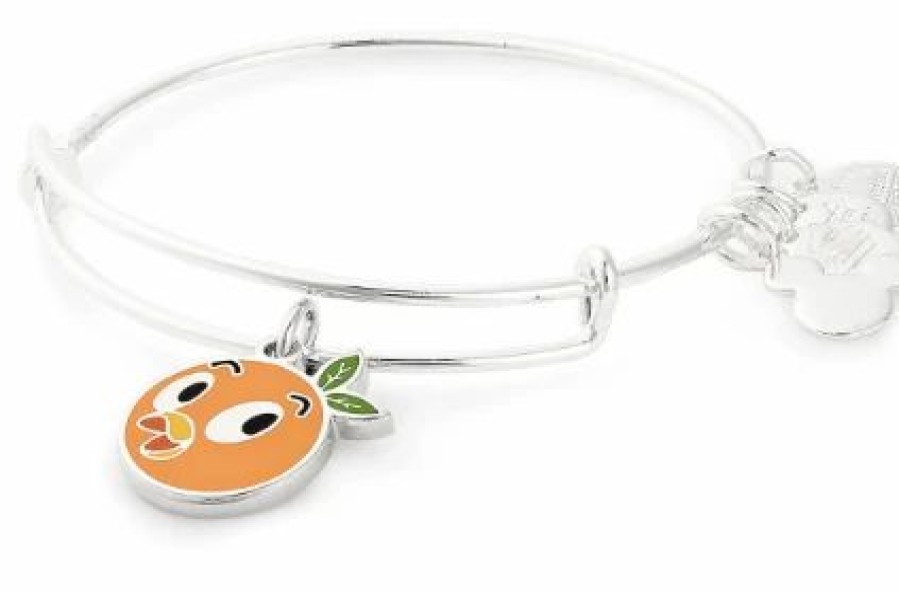 Alex And Ani * | Flash Sale Disney Alex & Ani Bracelet Orange Bird Silver