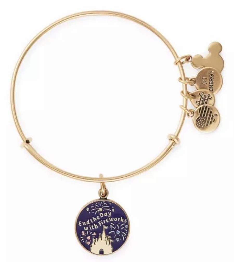 Alex And Ani * | Coupon Disney Alex And Ani Bracelet Castle End The Day With Fireworks