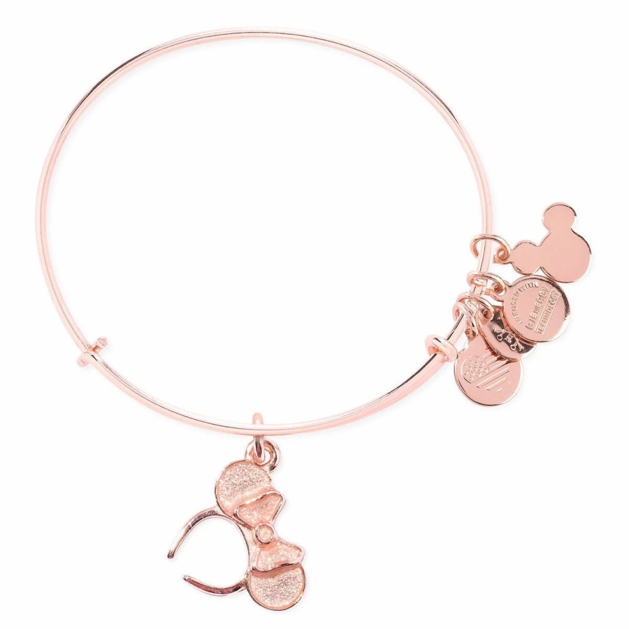 Alex And Ani * | Deals Disney Alex & Ani Bracelet Minnie Mouse Ears Headband Rose Gold