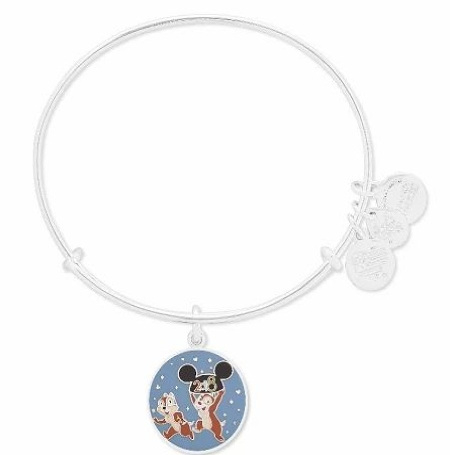 Alex And Ani * | Best Reviews Of Disney Alex And Ani Bracelet 2018 Chip 'N Dale Silver