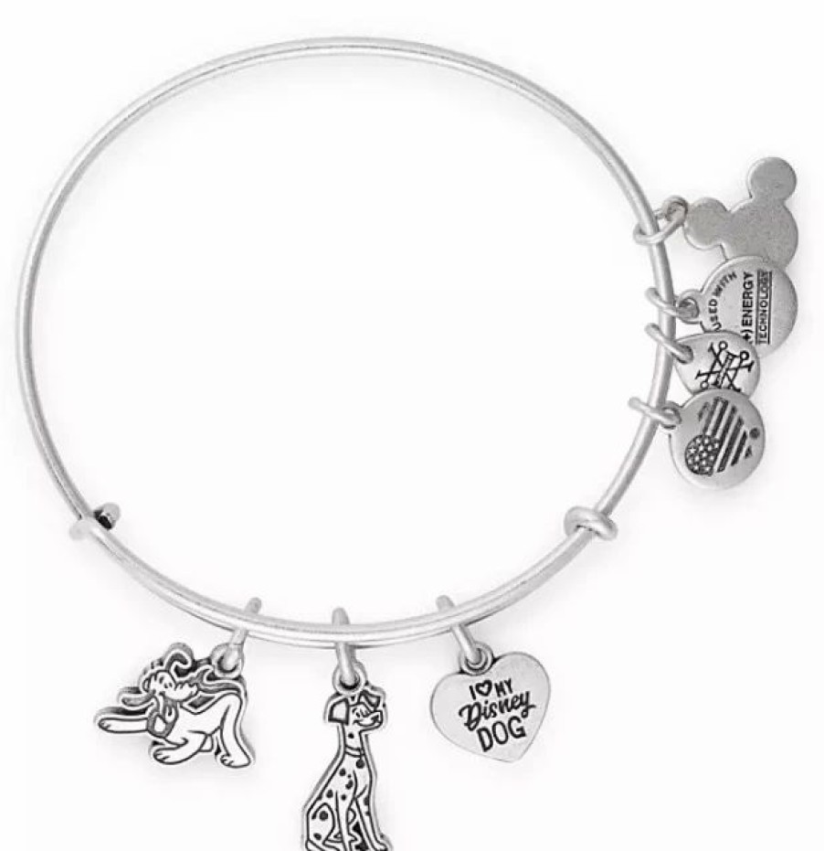 Alex And Ani * | Best Reviews Of Disney Alex & Ani Bracelet Disney Dogs Bangle