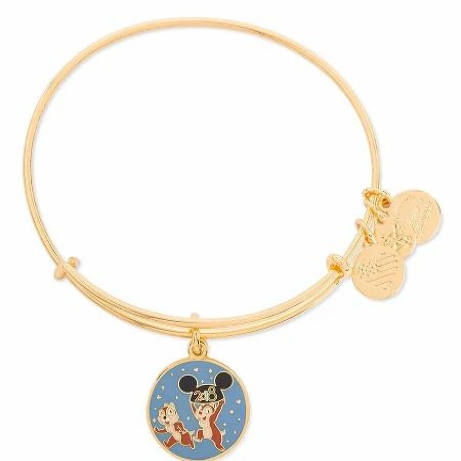 Alex And Ani * | Cheap Disney Alex And Ani Bracelet 2018 Chip 'N Dale Gold