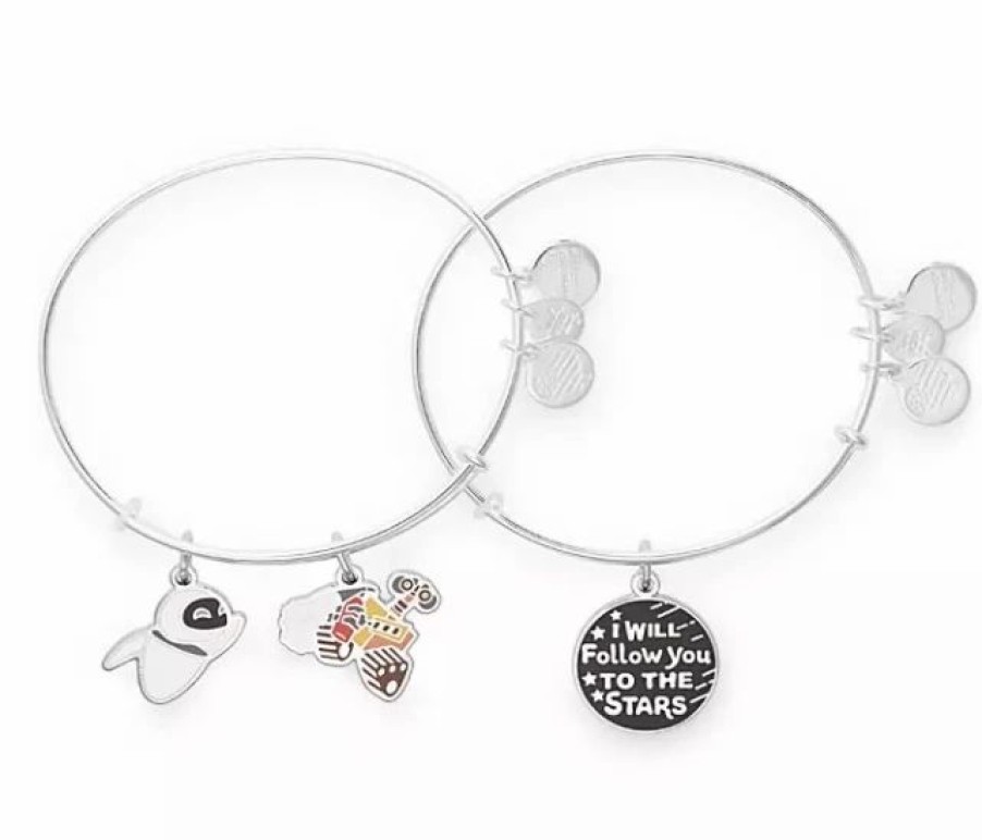 Alex And Ani * | Outlet Disney Alex & Ani Bracelet Set Wall-E And E.V.E