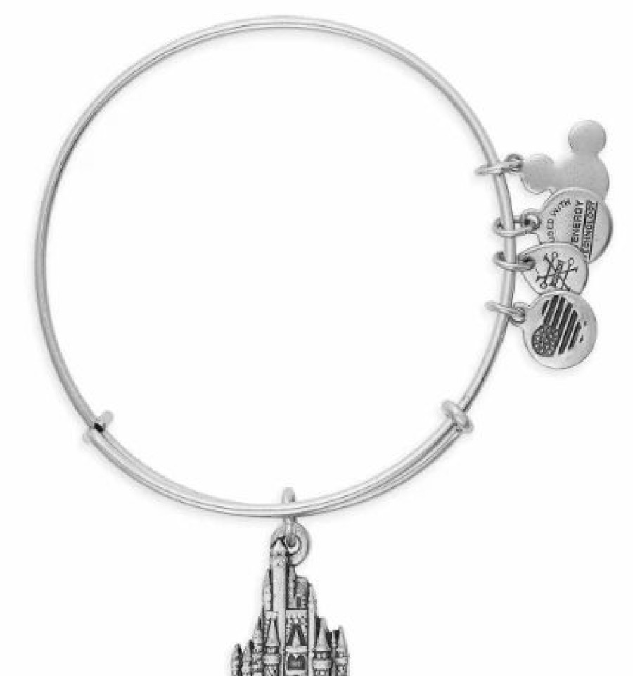 Alex And Ani * | Buy Disney Alex & Ani Bracelet Cinderella Castle Figural Silver