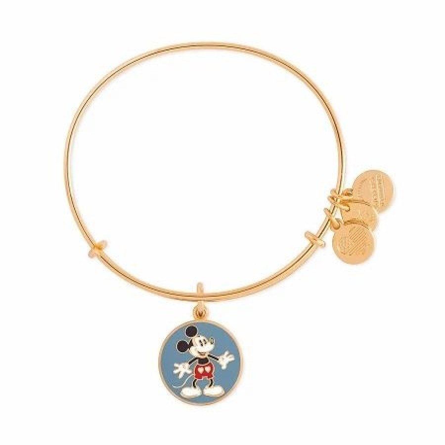 Alex And Ani * | Deals Disney Alex And Ani Bracelet Mickey Mouse Heart Shorts Gold