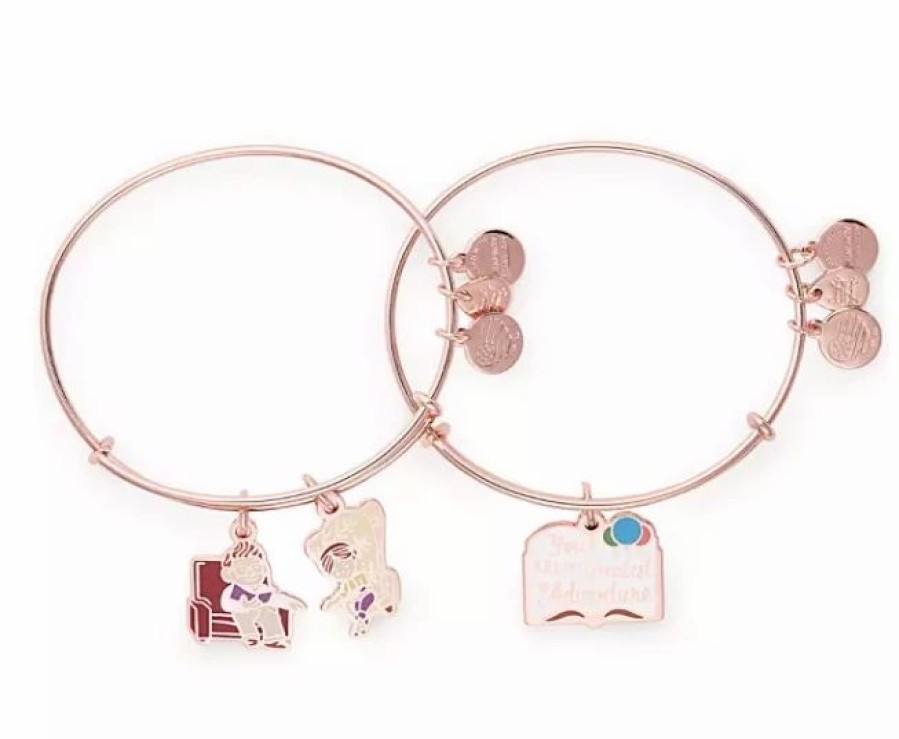 Alex And Ani * | Flash Sale Disney Alex & Ani Bracelet Set Up Carl And Ellie