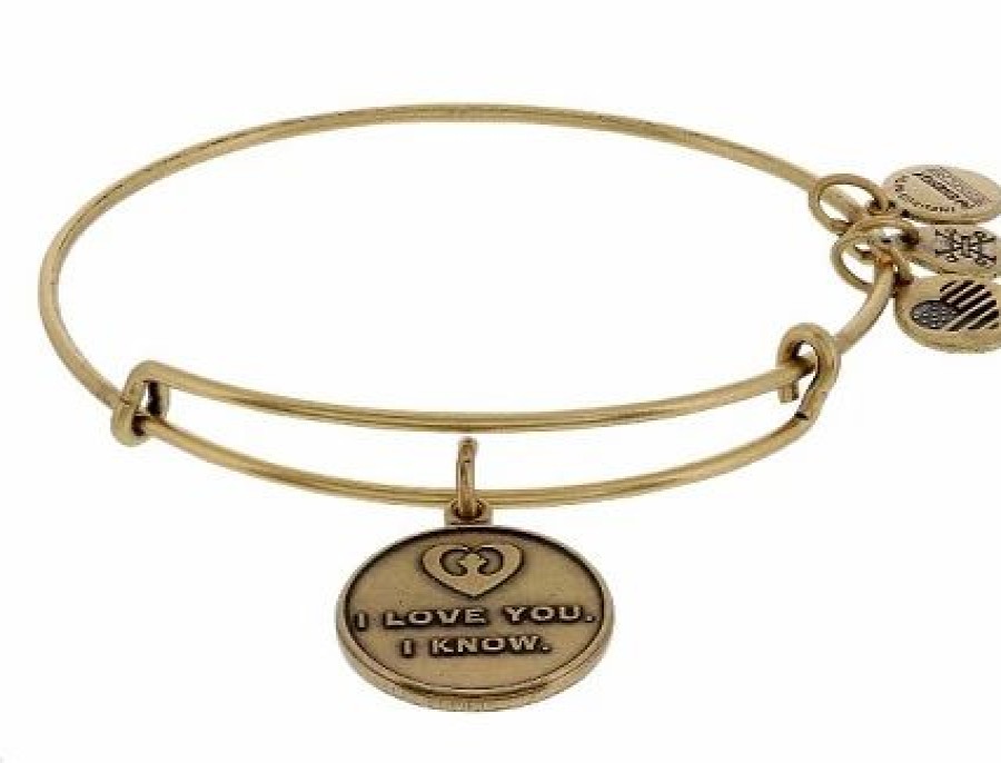 Alex And Ani * | Cheap Disney Alex And Ani Bracelet Star Wars I Love You Gold