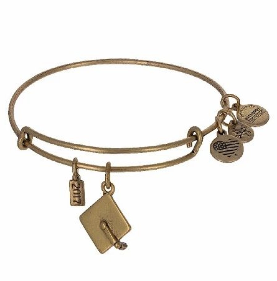 Alex And Ani * | New Disney Alex And Ani Bracelet 2017 Graduation Cap Gold