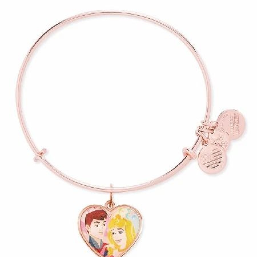 Alex And Ani * | Best Sale Disney Alex And Ani Bracelet Aurora And Prince Valentine'S Day