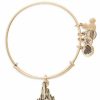 Alex And Ani * | Discount Disney Alex & Ani Bracelet Cinderella Castle Figural Gold