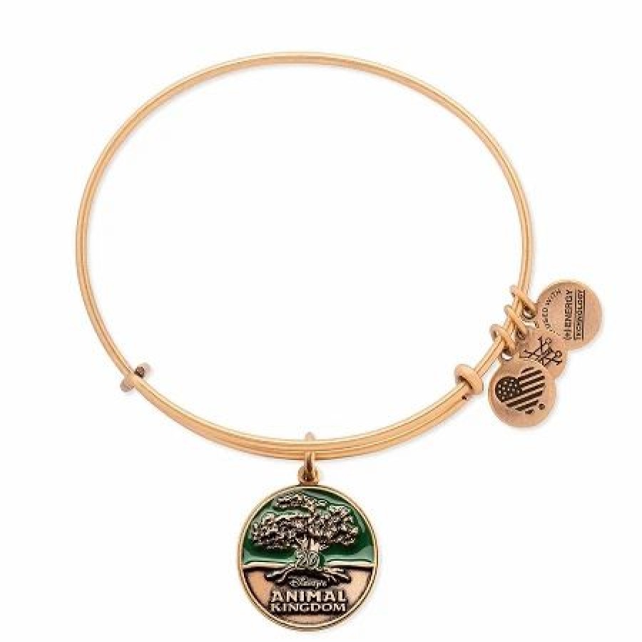 Alex And Ani * | Discount Disney Alex & Ani Bracelet Animal Kingdom 20Th Anniversary Gold