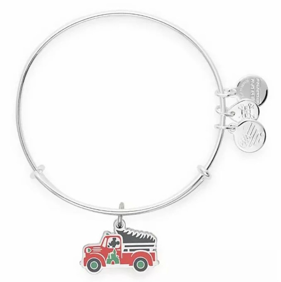 Alex And Ani * | Cheapest Disney Alex & Ani Bracelet Holiday Mickey Mouse Truck Bangle