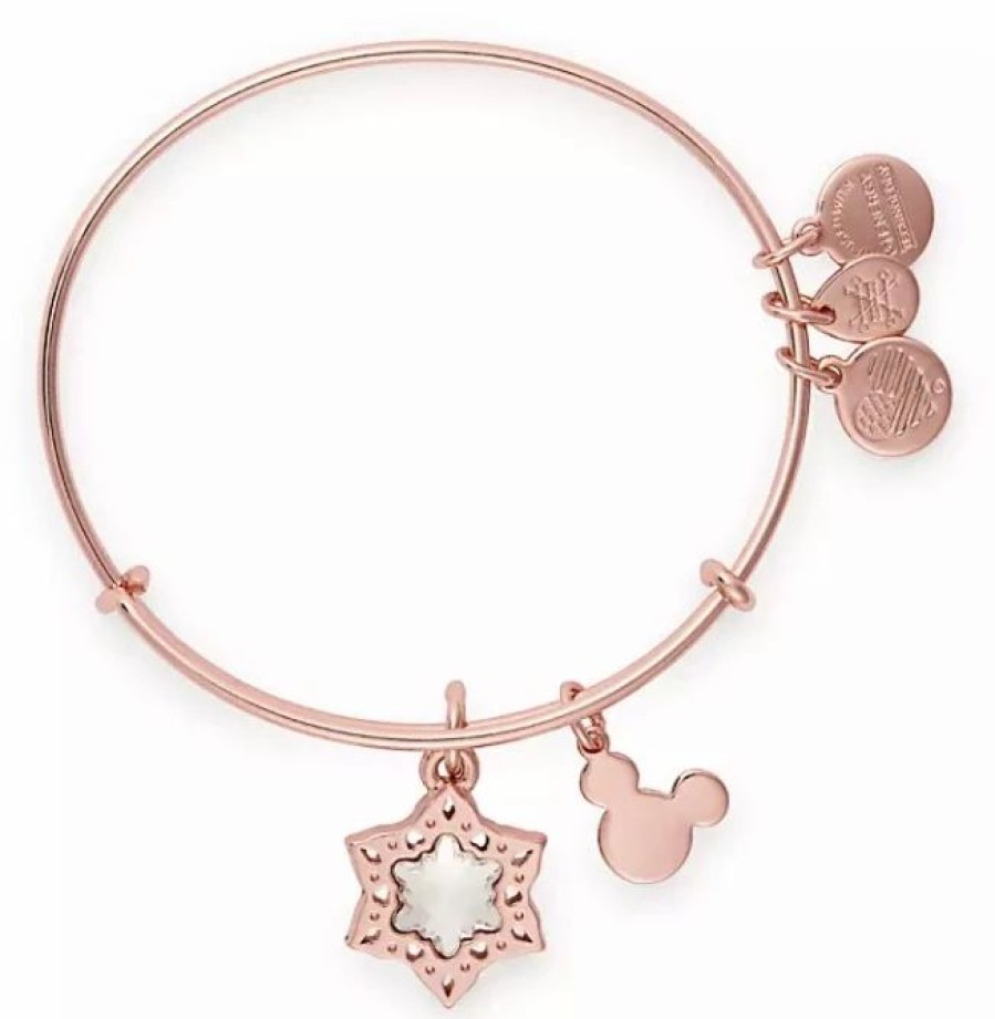 Alex And Ani * | Brand New Disney Alex & Ani Bracelet Mickey Mouse Icon Snowflake