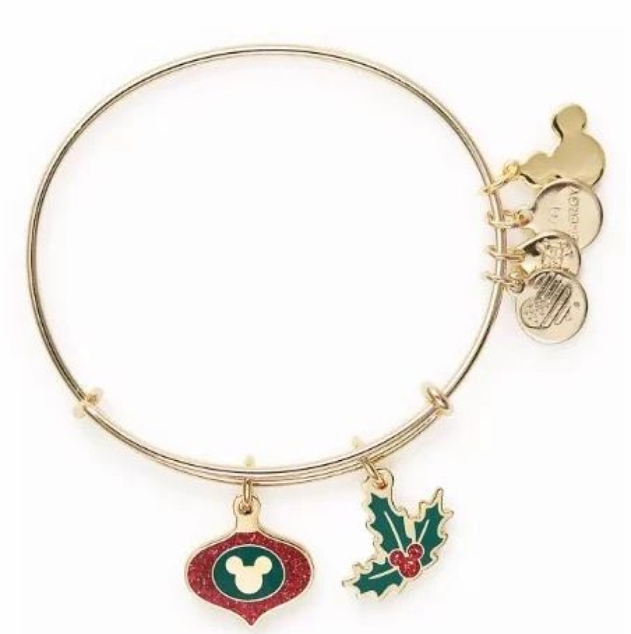 Alex And Ani * | Best Pirce Disney Alex & Ani Bracelet 2022 Mickey Mouse Christmas Bangle