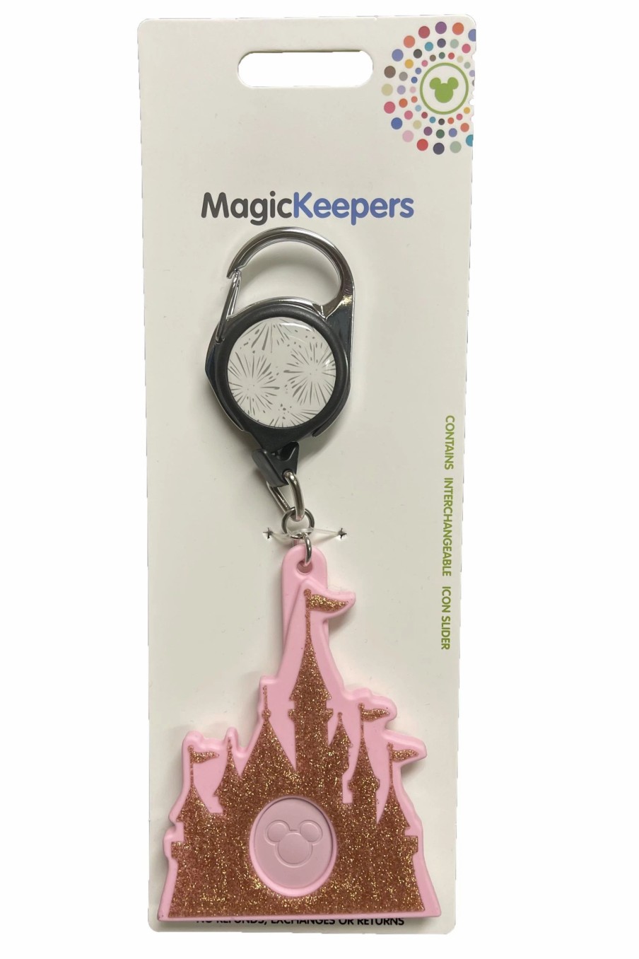 Magic Bands * | Top 10 Disney Retractable Magickeepers Clip Cinderella Castle