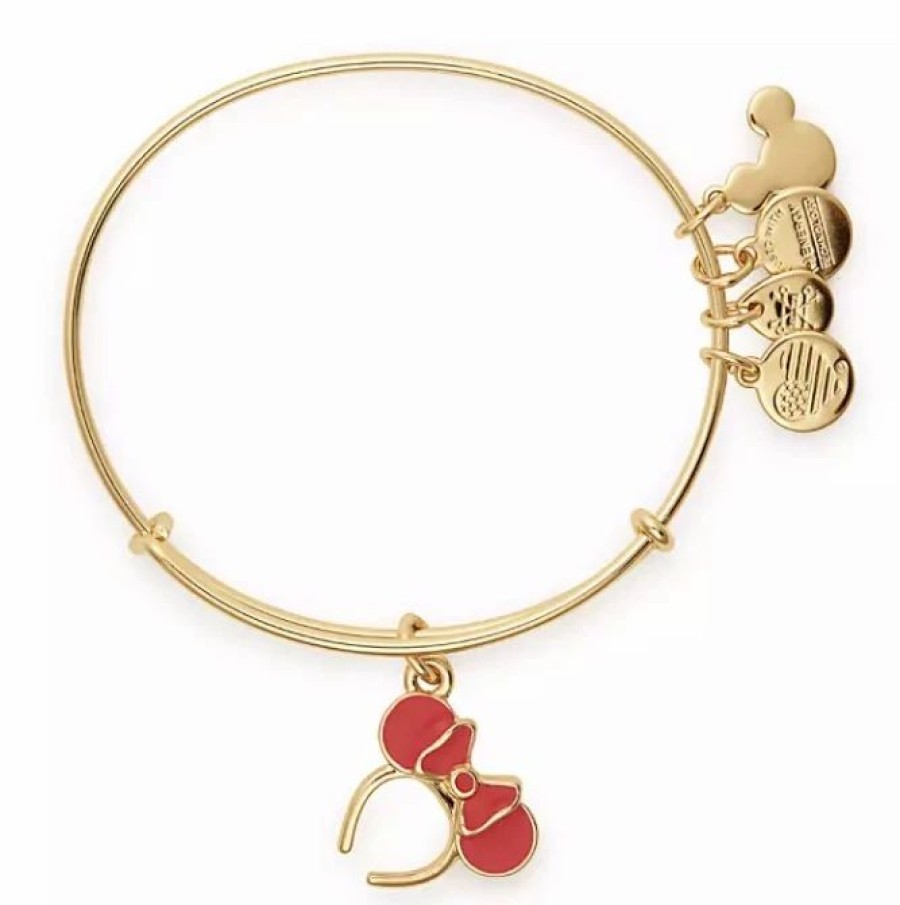 Alex And Ani * | Outlet Disney Alex & Ani Bracelet Minnie Mouse Ear Headband Red