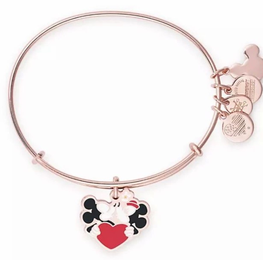 Alex And Ani * | Buy Disney Alex & Ani Bracelet Mickey And Minnie Mouse Kissing