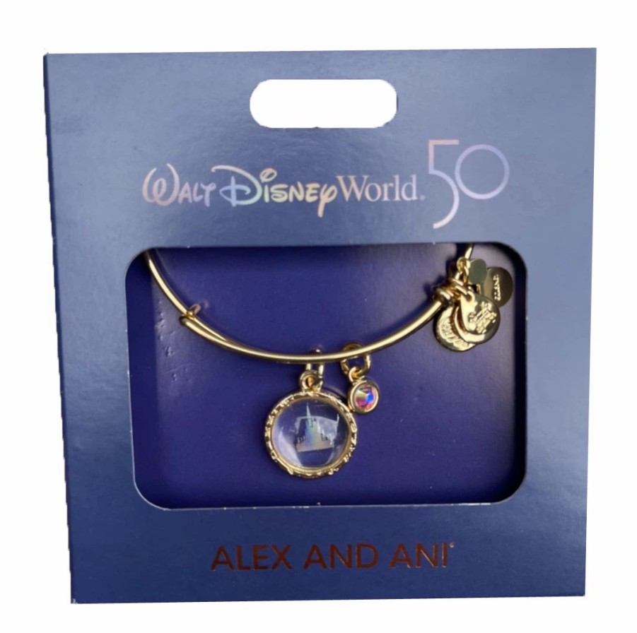 Alex And Ani * | Brand New Disney Alex & Ani Bracelet 50Th Anniversary Cinderella Castle