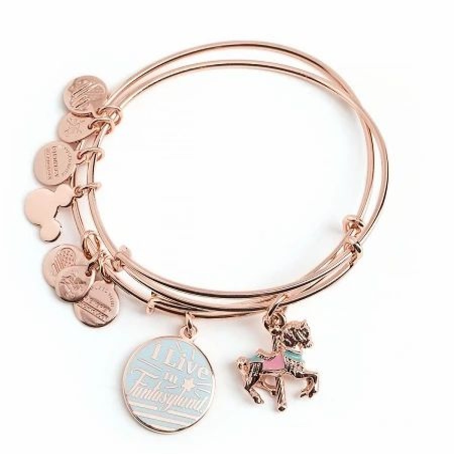 Alex And Ani * | Cheap Disney Alex And Ani Bracelet Set I Live In Fantasyland